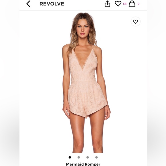 Revolve Style Stalker Lace Romper - Picture 1 of 6